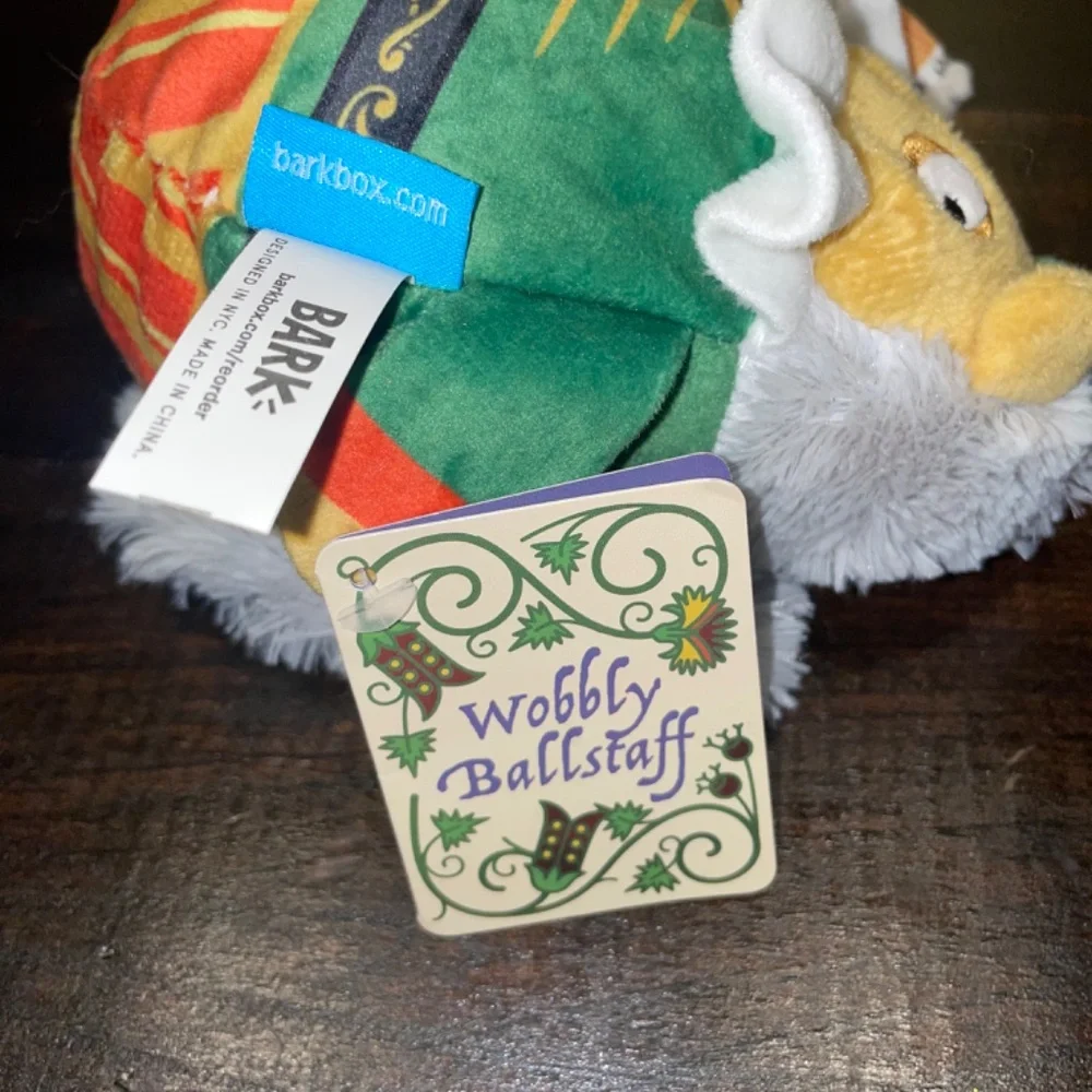 NWT Bark Box Wobbly Ballstaff Squeaker‎ Dog Pet Crinkle 206787 Toy Plush